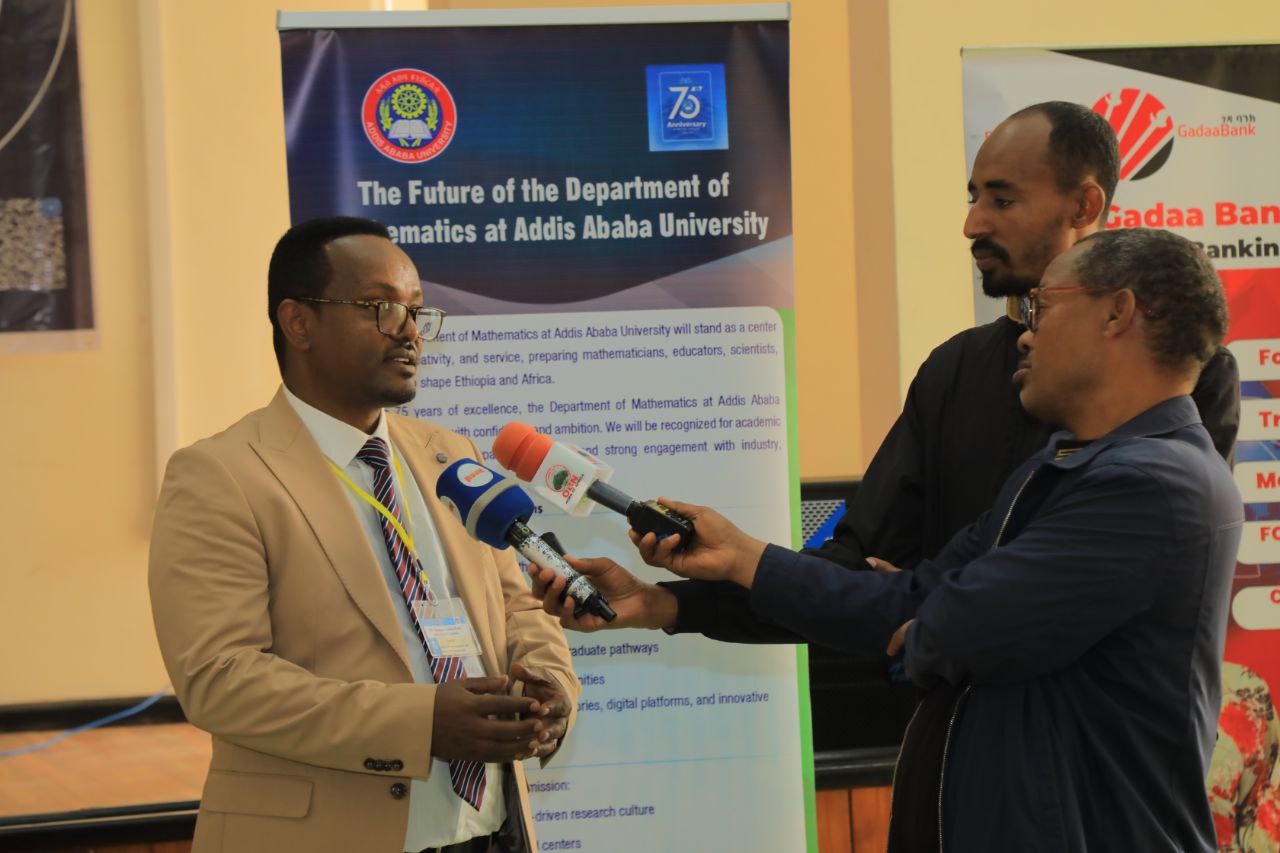 Dr. Samuel Assefa speaking to the Media