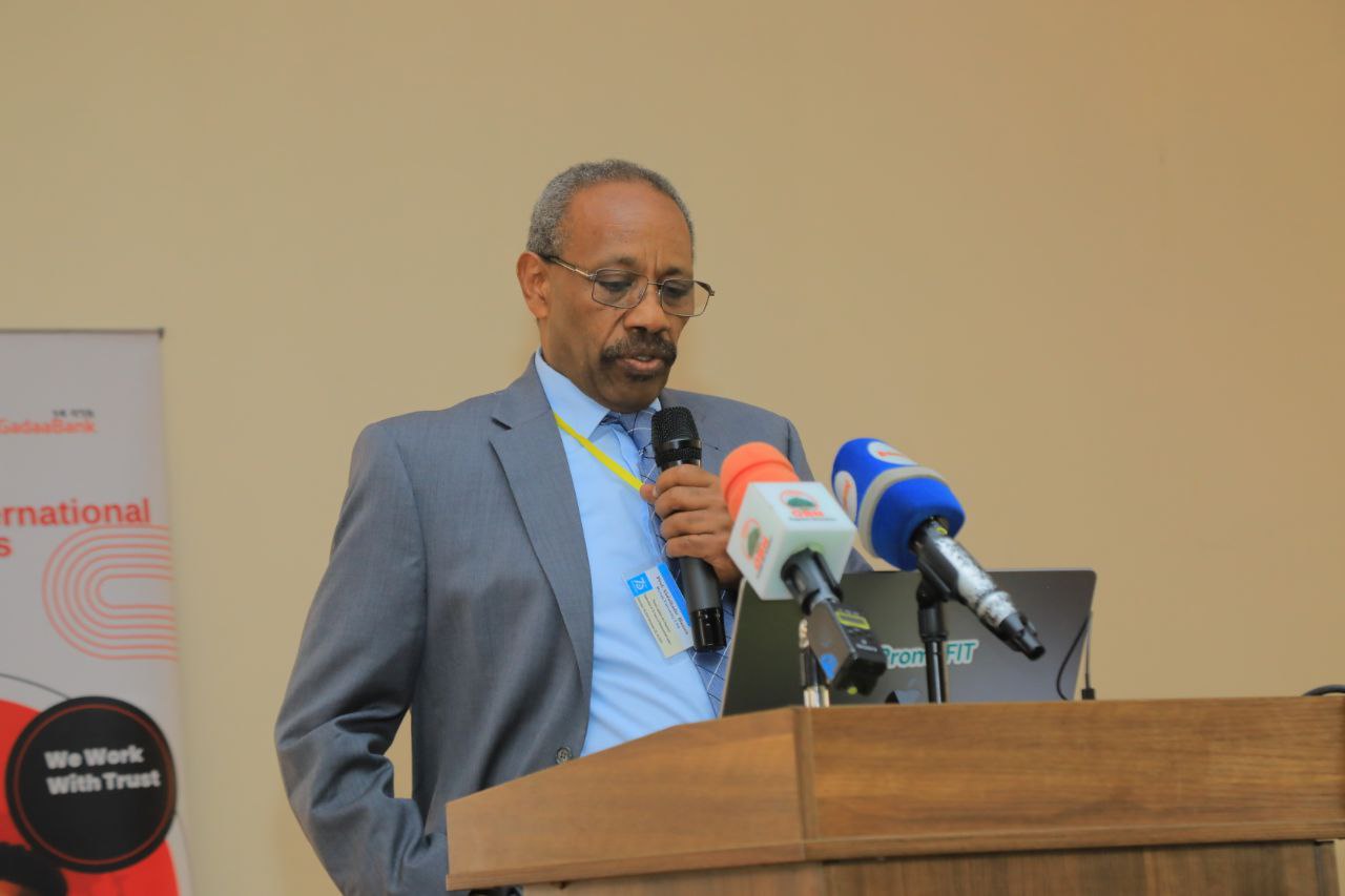 Prof. Abdulkadir Hassen introducing plenary session presenter